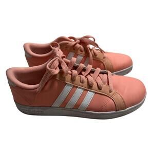 Adidas Neo Baseline Sneakers Women's Size 6 Pink White Shoes Trendy Comfort